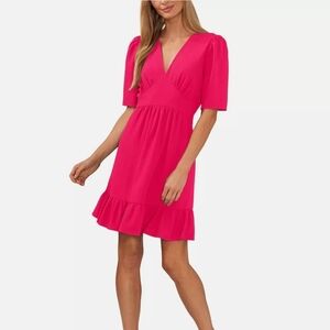 CeCe Vibrant Pink Mini Dress